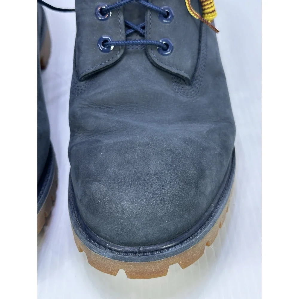 Timberland 6in Premium Waterproof Boots Navy Blue Nubuck Leather 6718B Mens 14 M